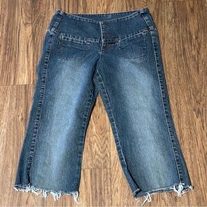 Vintage Gasoline Cutoff Capri Jeans Style 36-1756-F8 Blue Size 3